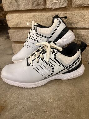 Sqairz White and Black Turf Shoes -